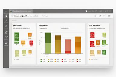 Inventory health dashboard showing fast movers, slow movers, and reorder alerts for a retail shop